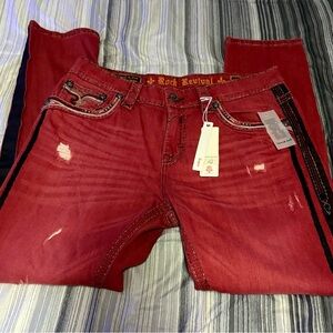 Rock Revival Vibrant Red Jeans